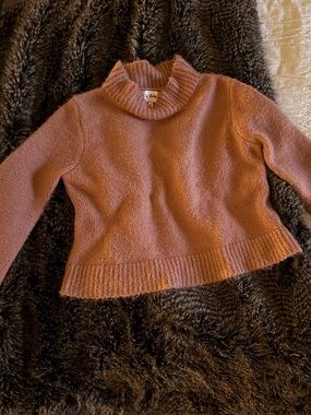 Rosewood Mauve Mock-Neck Knit 90s Sweater by Cry Baby